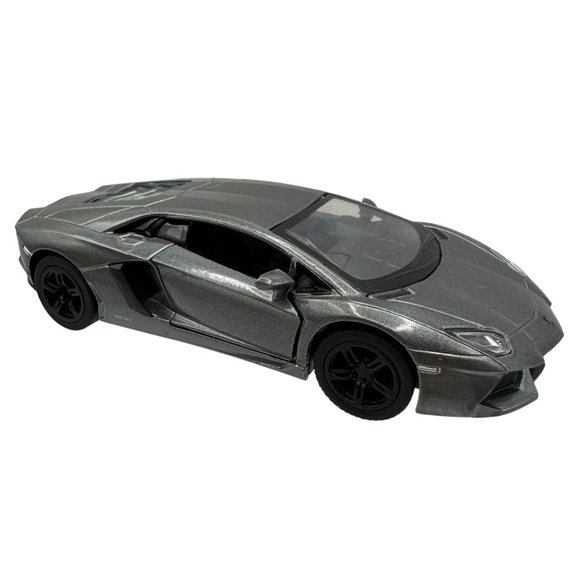 Kinsmart Lamborghini Aventador LP 700-4 Model Car Silver 1/36 Scale KT5355 - Picture 5 of 12
